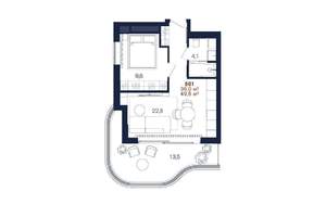 2-к квартира, вторичка, 57м2, 4/6 этаж