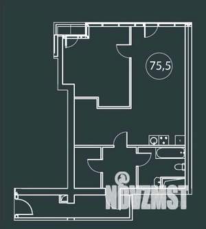 2-к квартира, вторичка, 76м2, 8/24 этаж