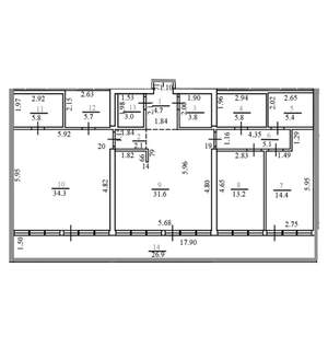 3-к квартира, вторичка, 160м2, 10/15 этаж