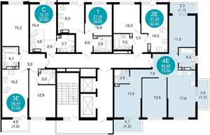 3-к квартира, вторичка, 74м2, 14/17 этаж