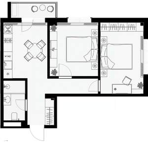 2-к квартира, вторичка, 54м2, 5/7 этаж