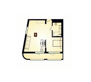 1-к квартира, вторичка, 57м2, 3/8 этаж