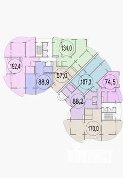 2-к квартира, вторичка, 89м2, 10/17 этаж