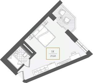 1-к квартира, вторичка, 31м2, 7/10 этаж
