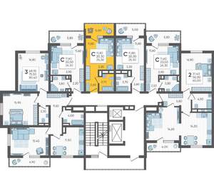 Студия квартира, строящийся дом, 25м2, 4/16 этаж
