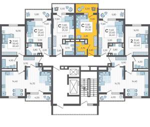 Студия квартира, вторичка, 25м2, 12/16 этаж