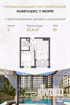 2-к квартира, вторичка, 33м2, 10/10 этаж