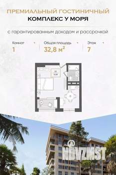1-к квартира, вторичка, 33м2, 7/10 этаж