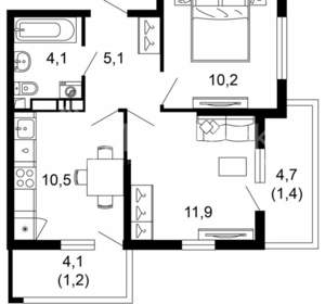 2-к квартира, вторичка, 44м2, 13/17 этаж