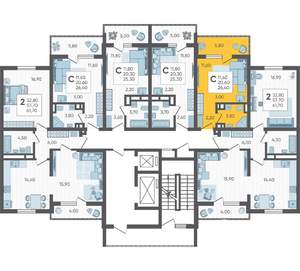 Студия квартира, вторичка, 26м2, 6/10 этаж