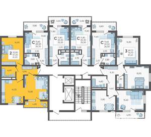 2-к квартира, вторичка, 61м2, 2/10 этаж
