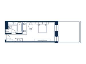 1-к квартира, вторичка, 31м2, 1/4 этаж