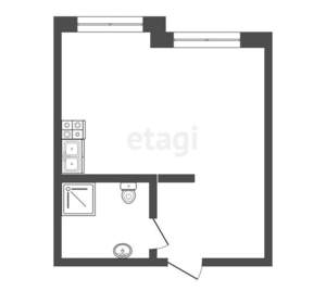 Студия квартира, вторичка, 27м2, 1/4 этаж