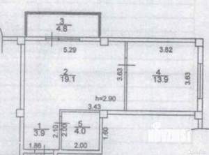 2-к квартира, вторичка, 41м2, 5/6 этаж