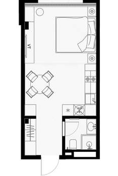1-к квартира, вторичка, 30м2, 2/7 этаж