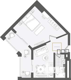 2-к квартира, строящийся дом, 48м2, 10/10 этаж