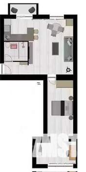 1-к квартира, вторичка, 35м2, 3/6 этаж