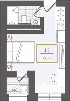 1-к квартира, вторичка, 23м2, 10/10 этаж