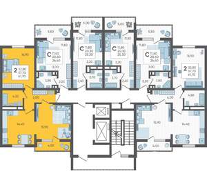 2-к квартира, вторичка, 62м2, 10/10 этаж
