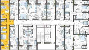 2-к квартира, вторичка, 52м2, 18/19 этаж