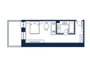 1-к квартира, строящийся дом, 37м2, 4/4 этаж