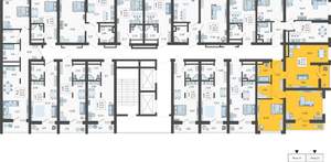 3-к квартира, вторичка, 66м2, 4/19 этаж