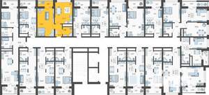 1-к квартира, вторичка, 38м2, 4/19 этаж