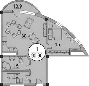 3-к квартира, вторичка, 90м2, 4/5 этаж