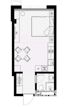 Студия квартира, вторичка, 30м2, 7/7 этаж
