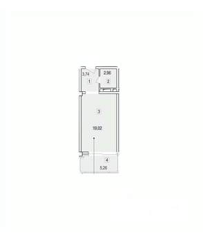 Студия квартира, вторичка, 31м2, 4/7 этаж