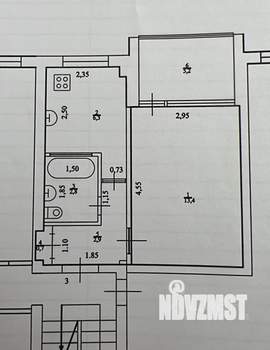 1-к квартира, вторичка, 32м2, 1/6 этаж