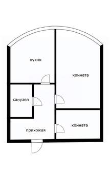 2-к квартира, вторичка, 49м2, 2/7 этаж