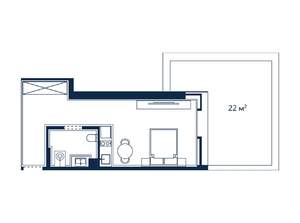 1-к квартира, строящийся дом, 33м2, 1/4 этаж