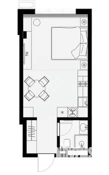 Студия квартира, вторичка, 30м2, 5/7 этаж