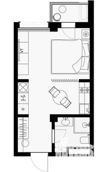 Студия квартира, строящийся дом, 29м2, 6/7 этаж