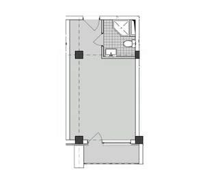 Студия квартира, вторичка, 26м2, 2/4 этаж