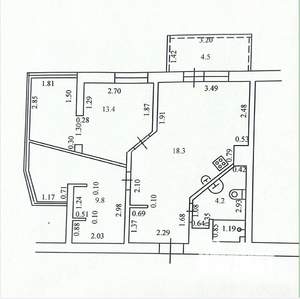 3-к квартира, вторичка, 50м2, 8/15 этаж