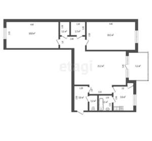 3-к квартира, вторичка, 63м2, 3/6 этаж
