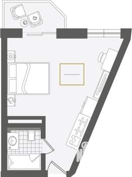 1-к квартира, строящийся дом, 31м2, 4/10 этаж