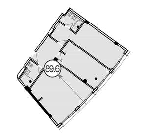 2-к квартира, вторичка, 90м2, 1/4 этаж