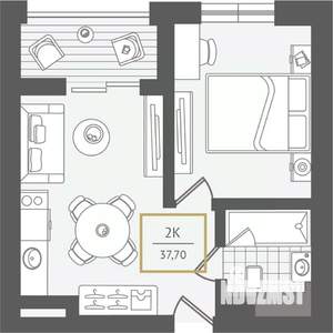 2-к квартира, вторичка, 38м2, 8/10 этаж