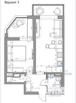 2-к квартира, вторичка, 48м2, 19/22 этаж
