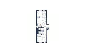 2-к квартира, строящийся дом, 70м2, 2/5 этаж