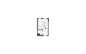 Студия квартира, строящийся дом, 40м2, 4/5 этаж
