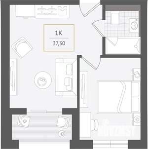 1-к квартира, вторичка, 37м2, 4/10 этаж