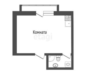 Студия квартира, вторичка, 19м2, 6/7 этаж