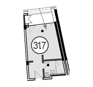 Студия квартира, вторичка, 32м2, 1/4 этаж
