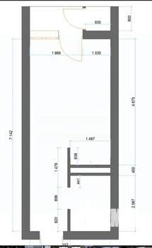 Студия квартира, вторичка, 24м2, 4/10 этаж