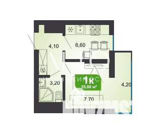 1-к квартира, вторичка, 26м2, 9/19 этаж
