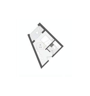 Студия квартира, вторичка, 23м2, 6/10 этаж